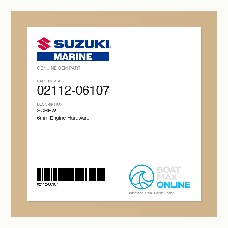Suzuki OEM Part 02112-06107 - BoatMax Online