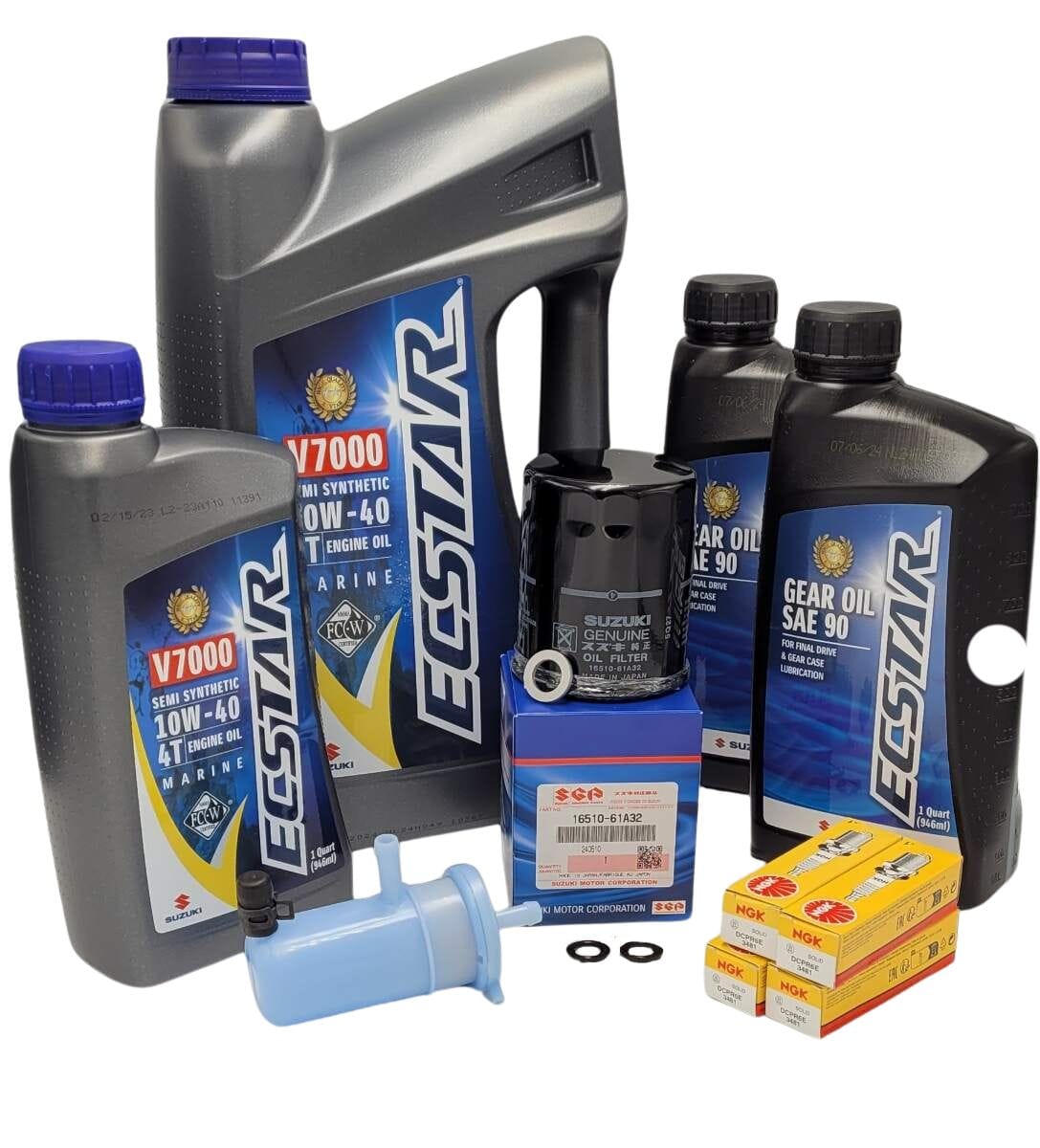 Suzuki Outboard -100 Hour- Complete Oil Change Kit - DF75/80A/90A