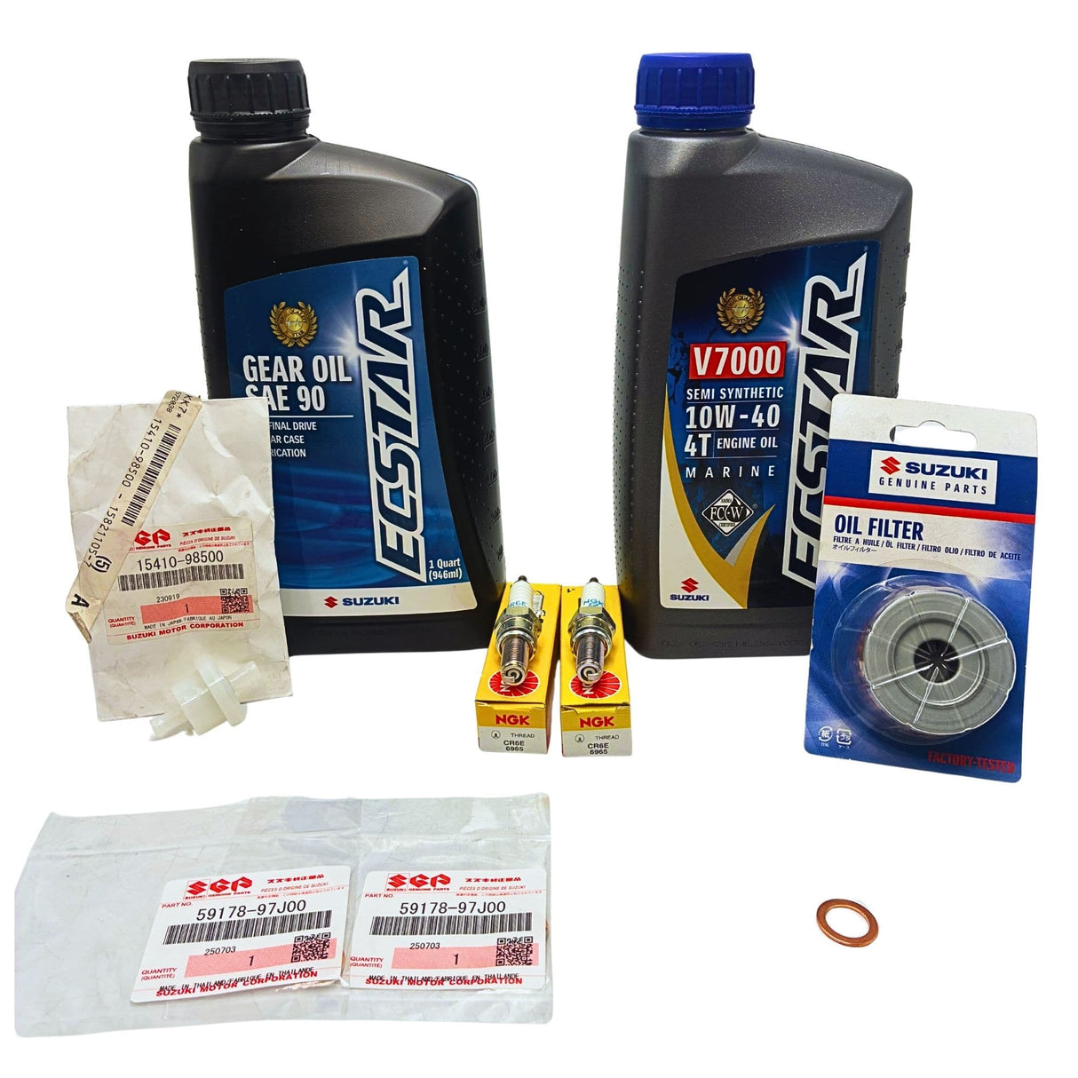 Suzuki Outboard 100 Hour Complete Oil Change Kit - DF8A/DF9.9A