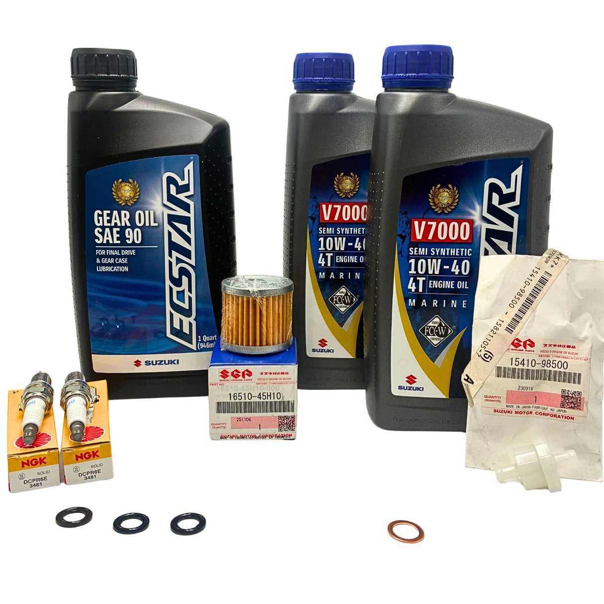 Suzuki Outboard 100 Hour Complete Oil Change Kit - DF9.9/DF15 (2000-2003)