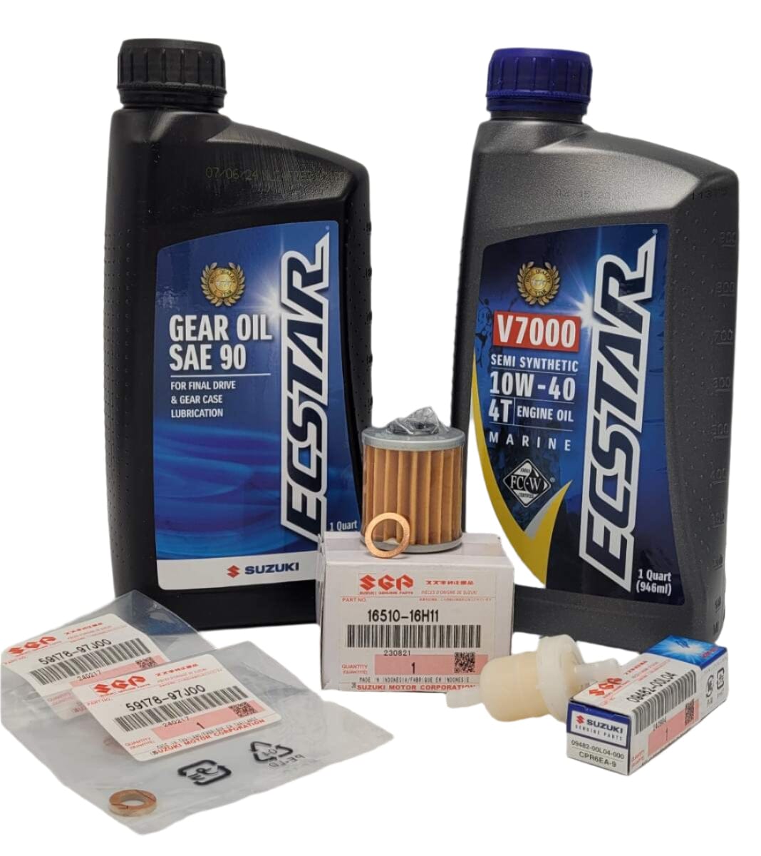 Suzuki Outboard - 100 Hour- Complete Oil Change Kit - DF4/6A