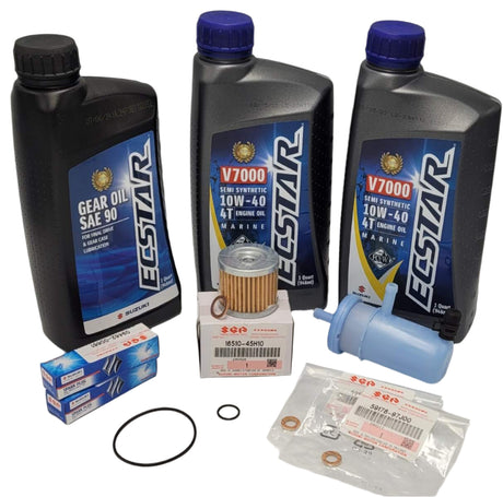 Suzuki Outboard - 100 Hour- Compete Oil Change Kit - DF9.9T/9.9TH/9.9B/15/15A/20A