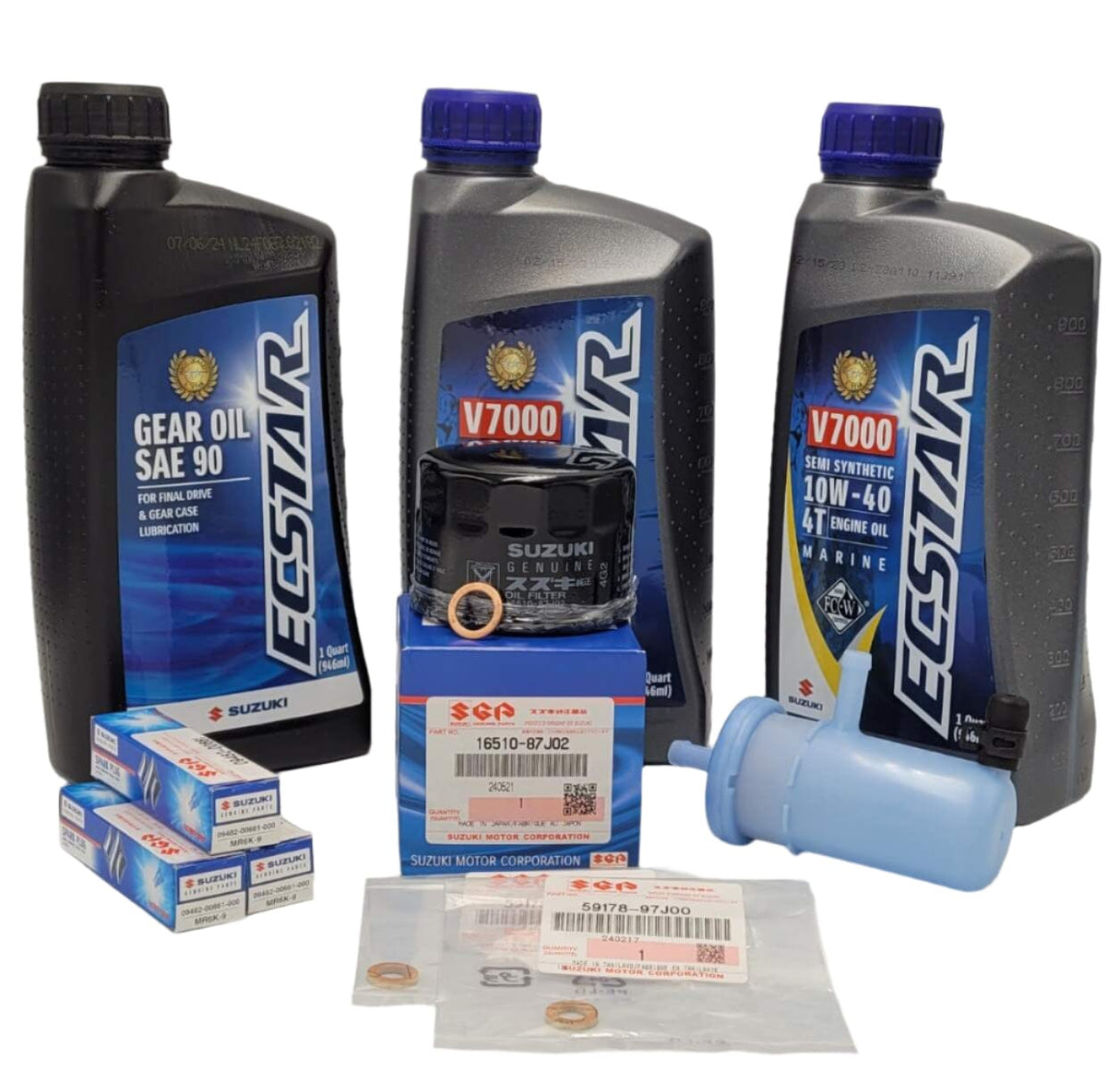 Suzuki Outboard -100 Hour- Complete Oil Change Kit - DF25A/30A