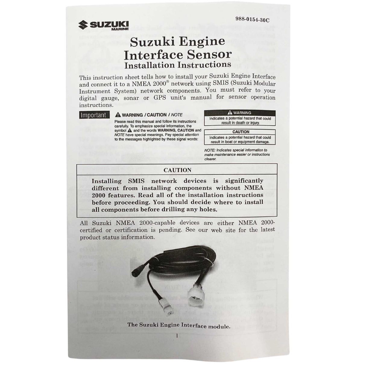 Suzuki Engine Interface Cable 990C0-88149-357