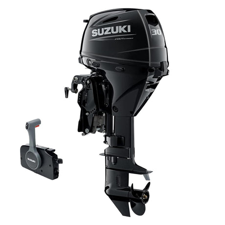 Suzuki 30 HP Black Remote with Control Diagonal
