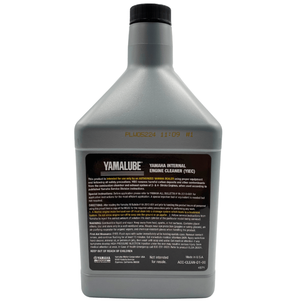 Yamaha Internal Engine Cleaner Label