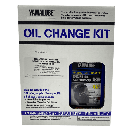Yamaha Oil Change Kit Box F200-F250, 10W30 LUB-MRNLG-KT-10