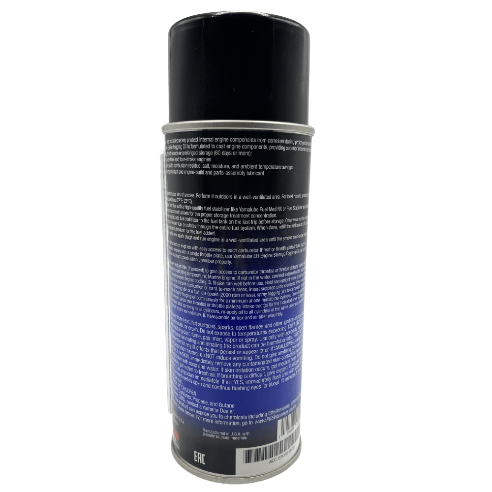 Yamaha Stor-Rite Engine Fogging Oil Label