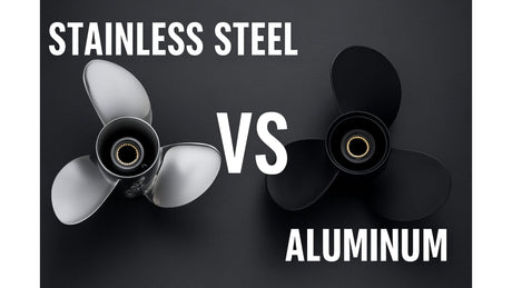 Stainless steel propeller next to an aluminum propeller: which material is right for your outboard