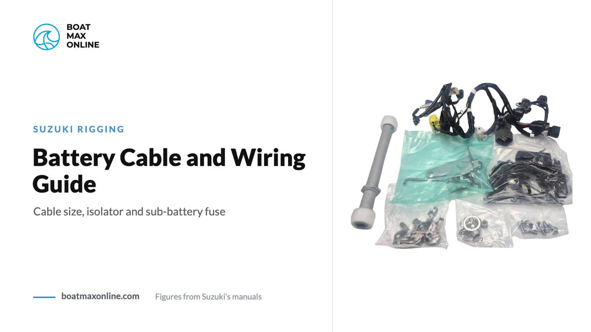 Suzuki remote control conversion kit beside the title Battery Cable and Wiring Guide