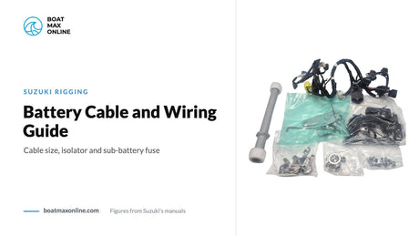 Suzuki remote control conversion kit beside the title Battery Cable and Wiring Guide