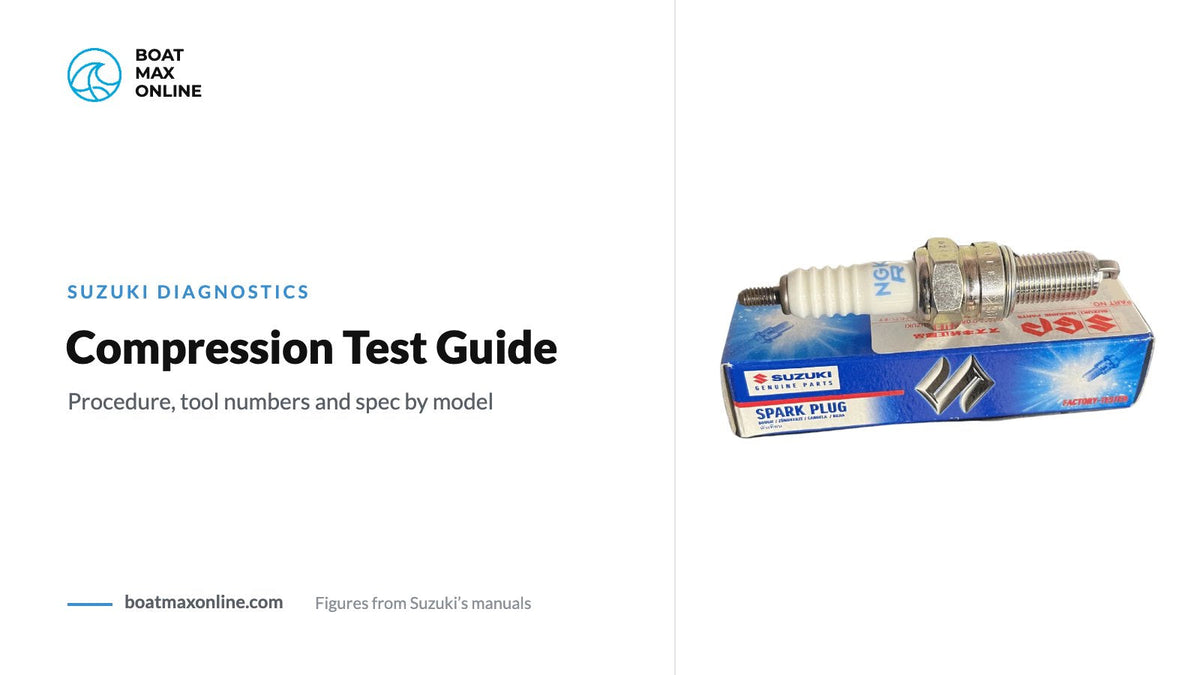 NGK spark plug beside the title Compression Test Guide