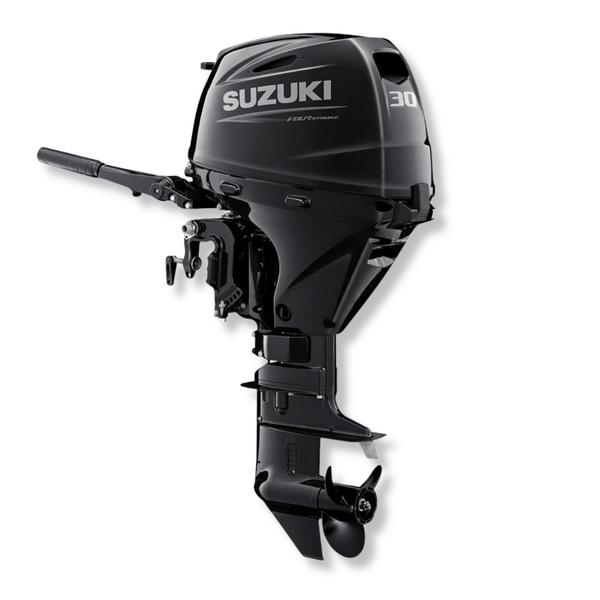 suzuki outboard motor in black