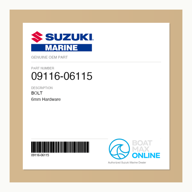 Suzuki OEM Part 09116-06115 - BoatMax Online