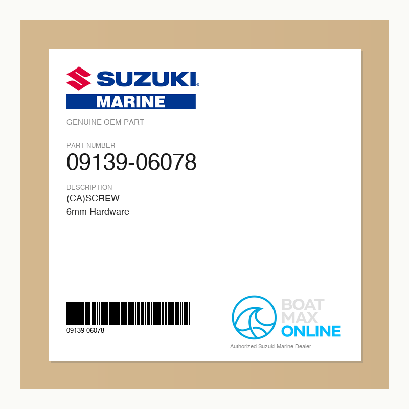 Suzuki OEM Part 09139-06078 - BoatMax Online
