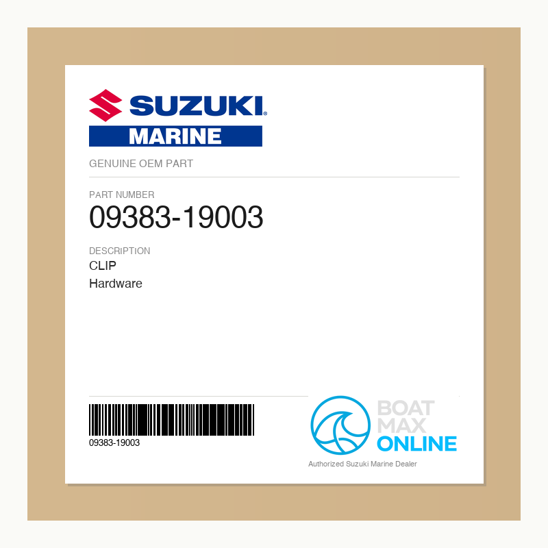 Suzuki OEM Part 09383-19003 - BoatMax Online