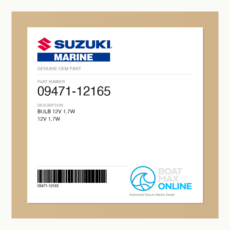 Suzuki OEM Part 09471-12165 - BoatMax Online