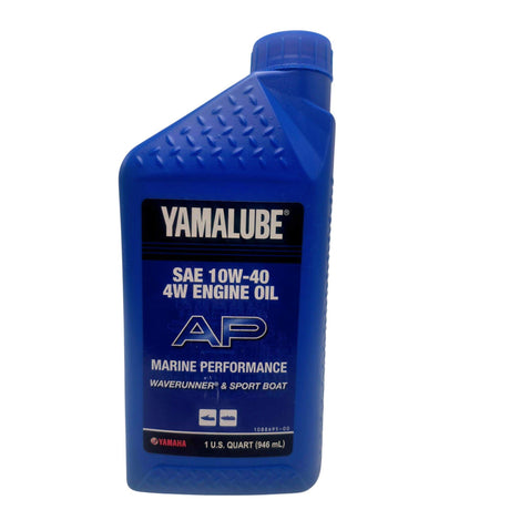 Yamalube 10W-40 Mineral 4W Watercraft Engine Oil Quarts- LUB-10W40-WV-12