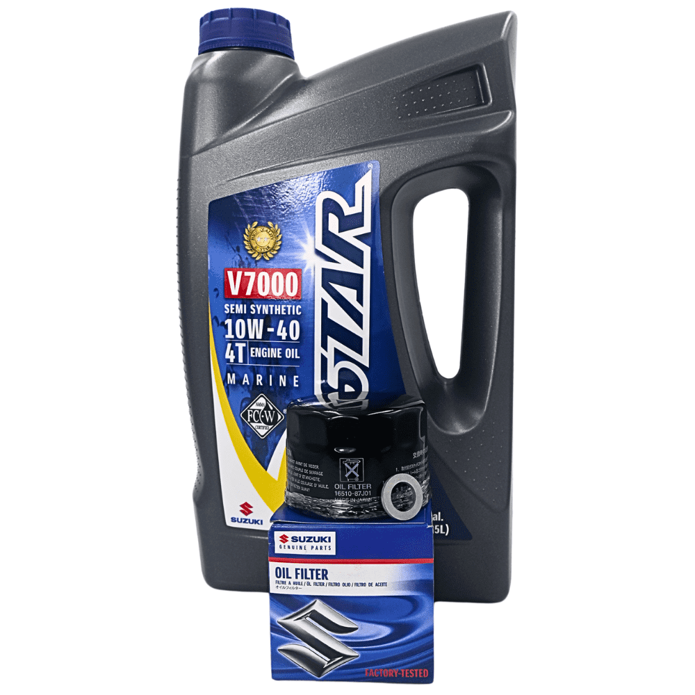 Suzuki Outboard Oil Change Kit For DF70A & DF90A Engines – Genuine Suzuki Parts, Made In Japan