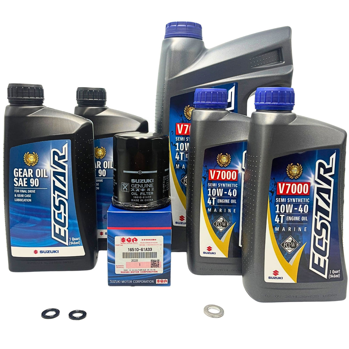 Suzuki Outboard Complete Oil Change Kit - DF90/DF100/DF115 (2001-2012)
