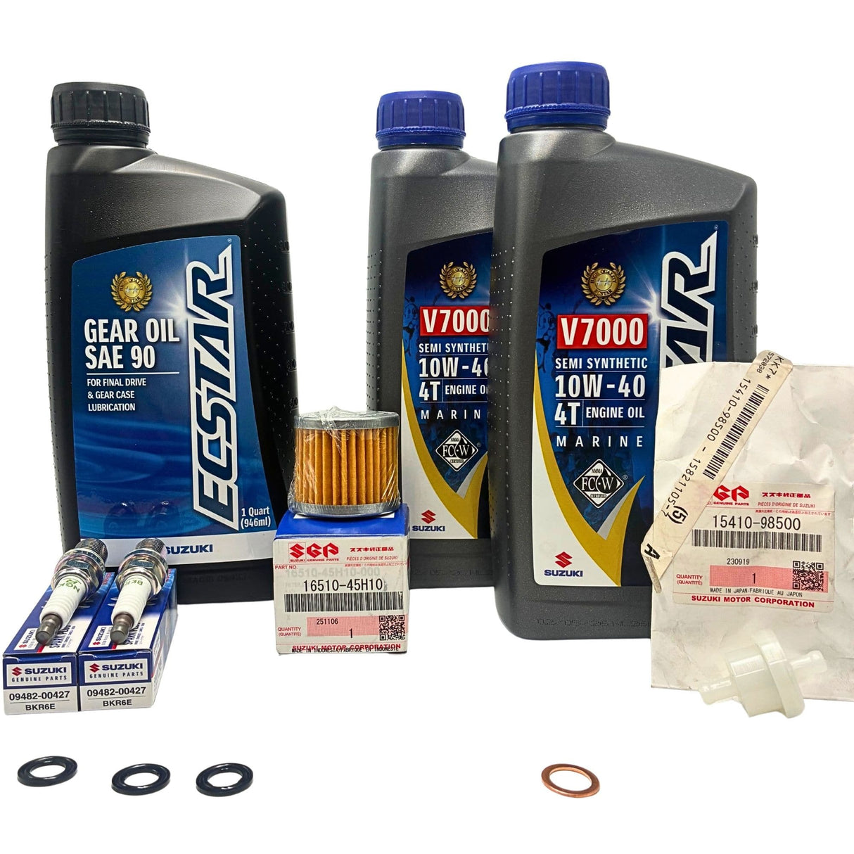 Suzuki Outboard 100 Hour Complete Oil Change Kit - DF9.9/DF15 (2004-2013)