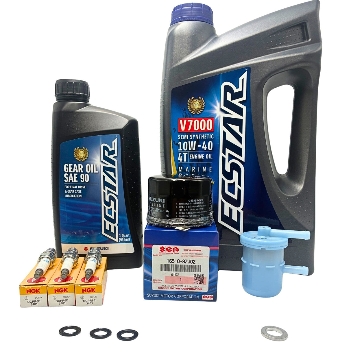Suzuki Outboard 100 Hour Complete Oil Change Kit - DF25/DF30 (2000-2010)