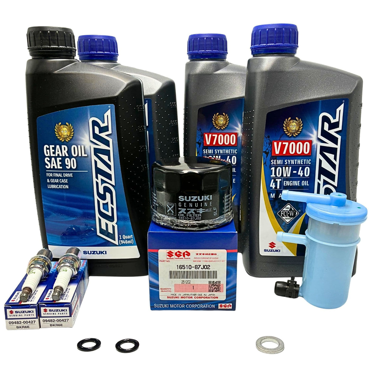 Suzuki Outboard 100 Hour Complete Oil Change Kit - DF25 V-Twin (2006-2014)