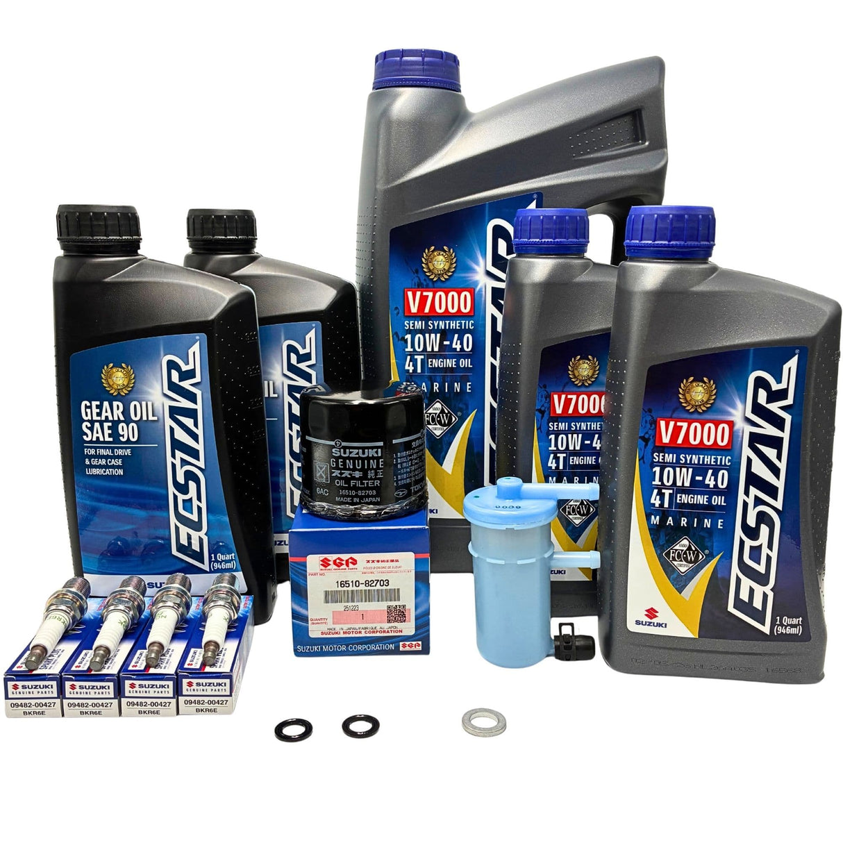 Suzuki Outboard 100 Hour Complete Oil Change Kit - DF140 (2002-2012)