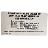 Yamaha Oil Change Kit Label F150-F200, 20W40 LUB-MRNMR-KT-20