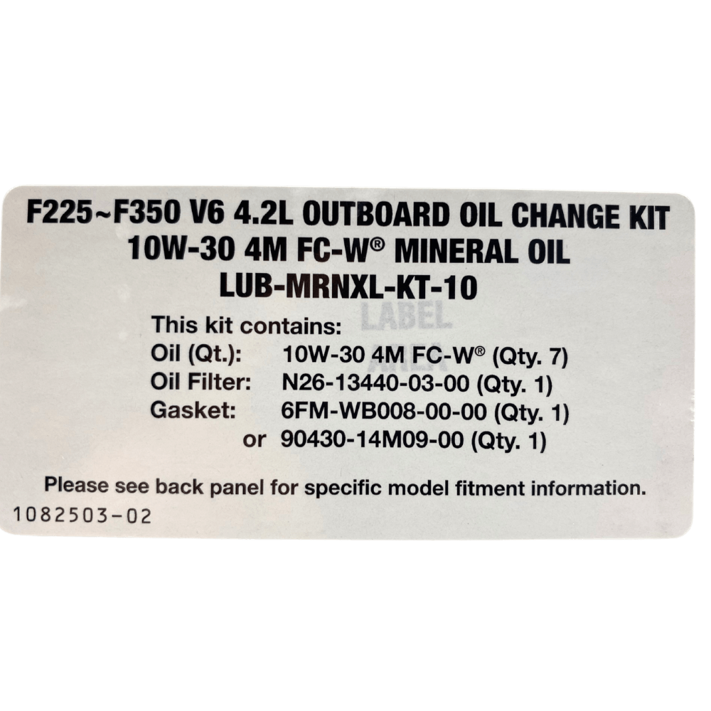 Yamaha Outboard Oil Change Kit F225-F350 V6 4.2L 10W-30
