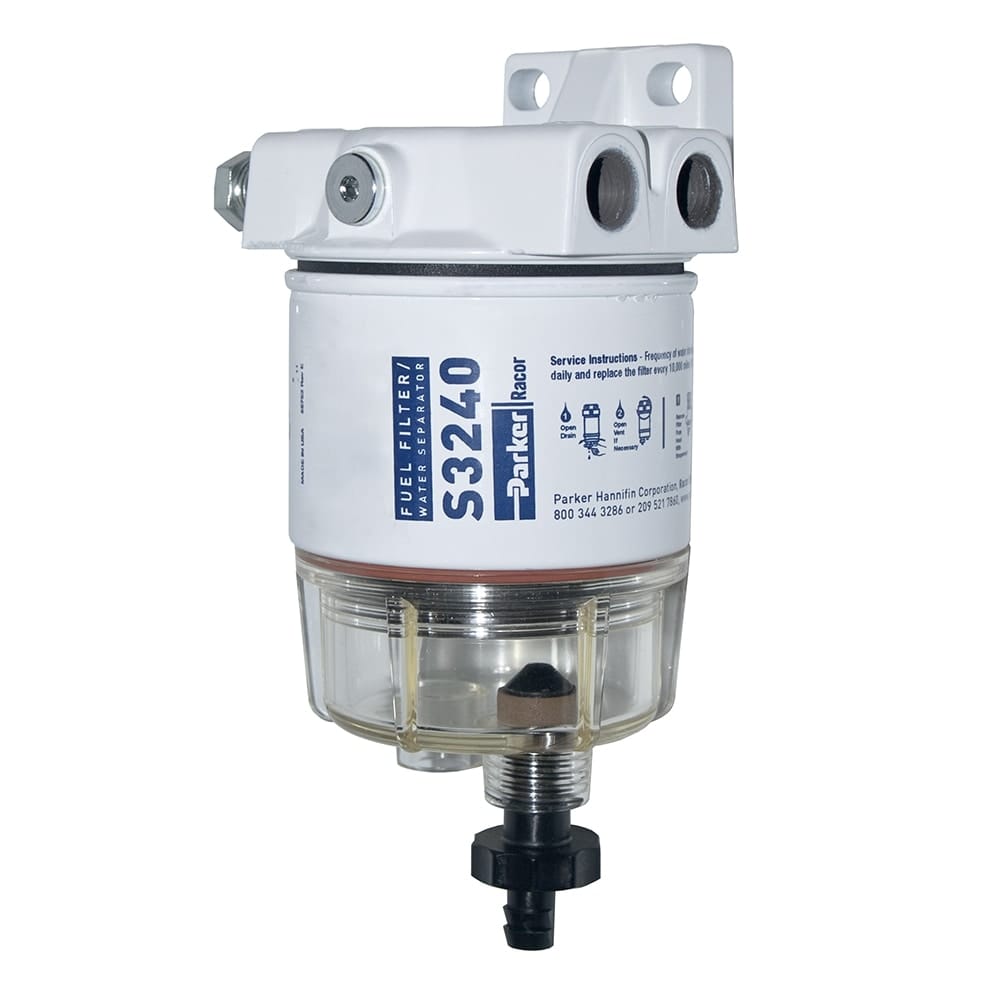 Racor 120R-RAC-01 gasoline spin-on fuel/water separator with clear bowl