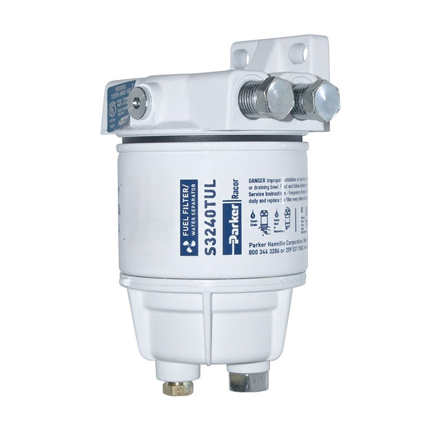 Racor 120R-RAC-02 UL Listed gasoline spin-on fuel/water separator with metal bowl