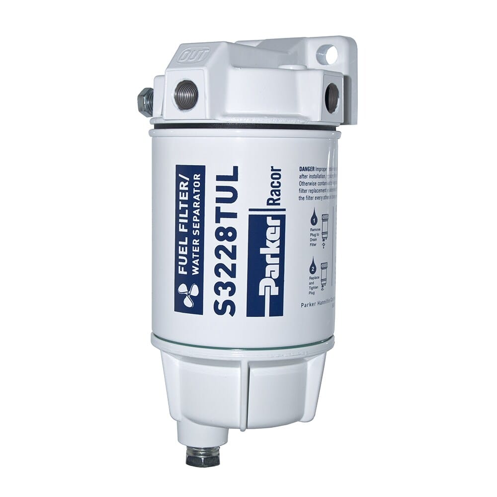 Racor 320R-RAC-02 UL Listed gasoline spin-on fuel/water separator with metal bowl